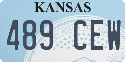 KS license plate 489CEW