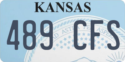 KS license plate 489CFS
