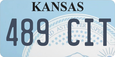 KS license plate 489CIT
