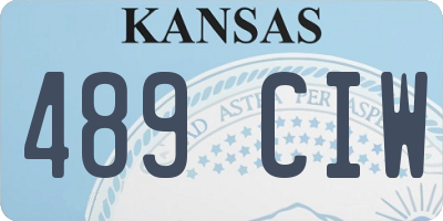 KS license plate 489CIW