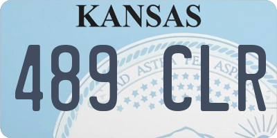 KS license plate 489CLR