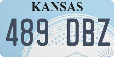 KS license plate 489DBZ