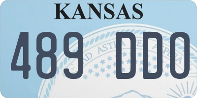 KS license plate 489DDO