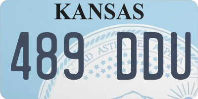 KS license plate 489DDU