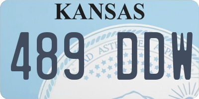 KS license plate 489DDW