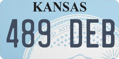 KS license plate 489DEB