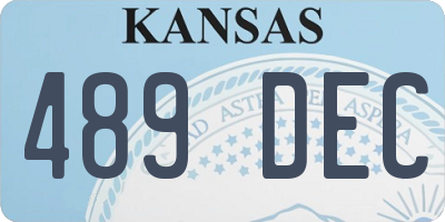 KS license plate 489DEC