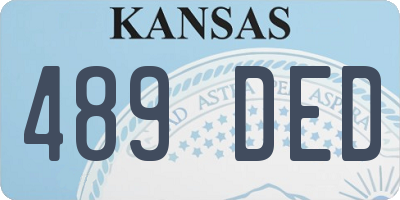 KS license plate 489DED