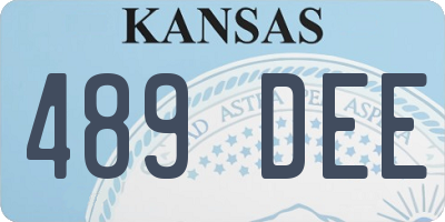 KS license plate 489DEE