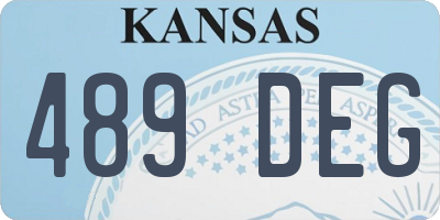 KS license plate 489DEG