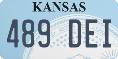 KS license plate 489DEI