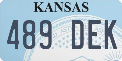 KS license plate 489DEK