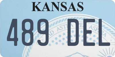 KS license plate 489DEL