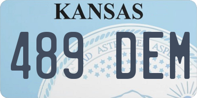 KS license plate 489DEM