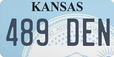 KS license plate 489DEN