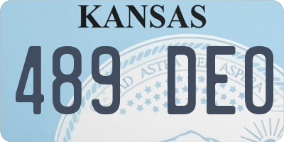 KS license plate 489DEO
