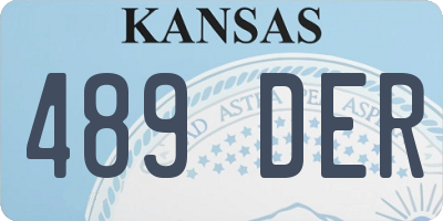 KS license plate 489DER