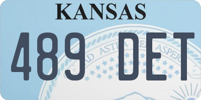 KS license plate 489DET