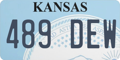 KS license plate 489DEW