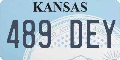 KS license plate 489DEY