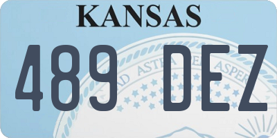 KS license plate 489DEZ