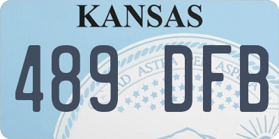 KS license plate 489DFB