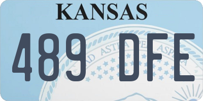 KS license plate 489DFE