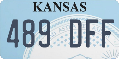KS license plate 489DFF