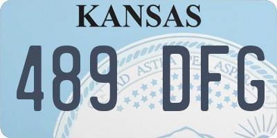 KS license plate 489DFG