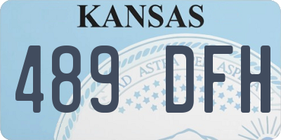 KS license plate 489DFH
