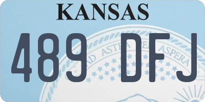 KS license plate 489DFJ