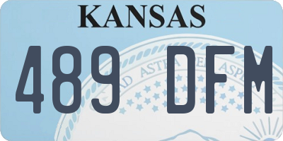 KS license plate 489DFM