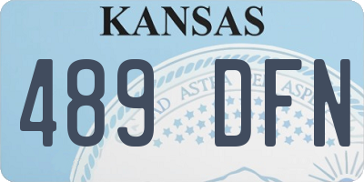 KS license plate 489DFN