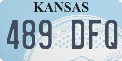 KS license plate 489DFQ