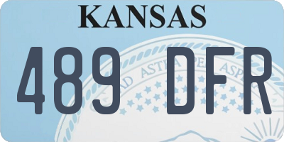 KS license plate 489DFR