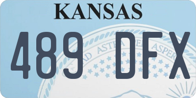 KS license plate 489DFX