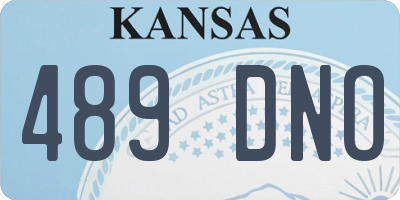 KS license plate 489DNO
