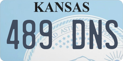 KS license plate 489DNS