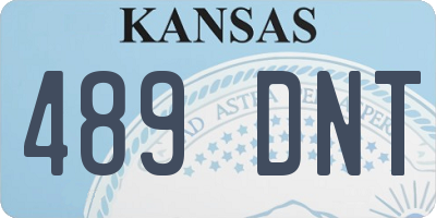 KS license plate 489DNT