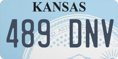 KS license plate 489DNV