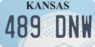 KS license plate 489DNW