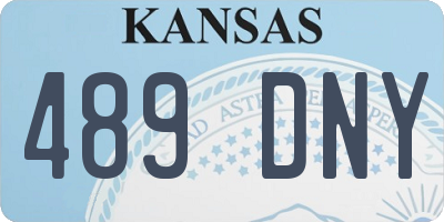 KS license plate 489DNY