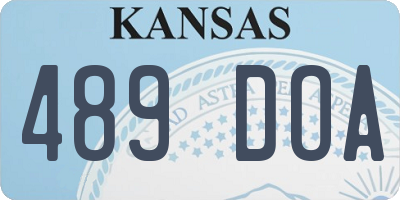 KS license plate 489DOA