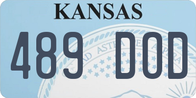 KS license plate 489DOD