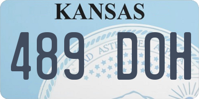 KS license plate 489DOH