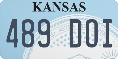 KS license plate 489DOI