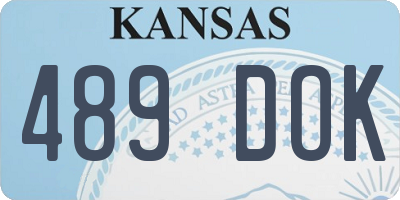 KS license plate 489DOK