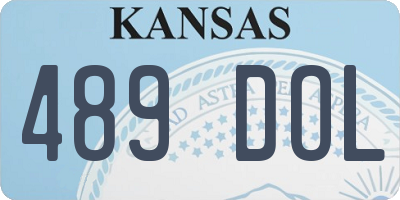 KS license plate 489DOL