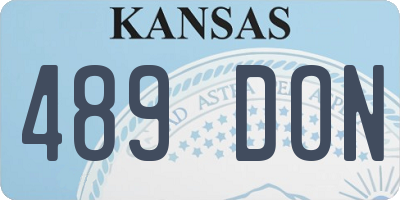 KS license plate 489DON