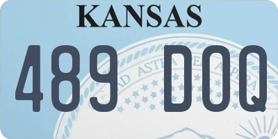 KS license plate 489DOQ